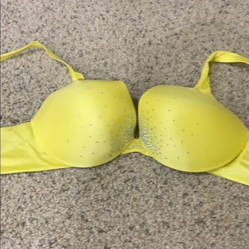 VS yellow rhinestone bra